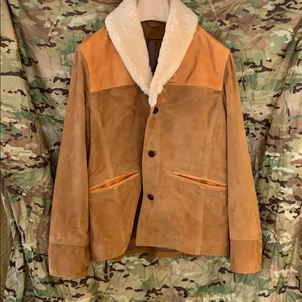 BN Bespoke Leather, Suede, Shearling Jacket, SZ 40